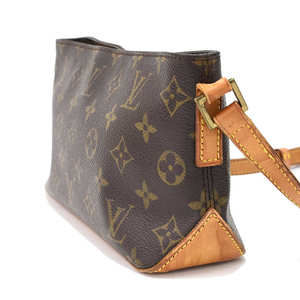 Louis Vuitton Canvas Monogram Shoulder Trotteur Bag Brown